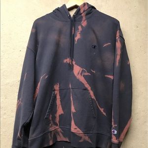Vintage champion hoodie BLEACH DYE